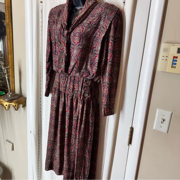 Vintage Hand Made Paisley Dress - Picture 2 of 8
